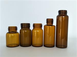 棕色螺口藥用玻璃瓶-棕色螺口玻璃瓶