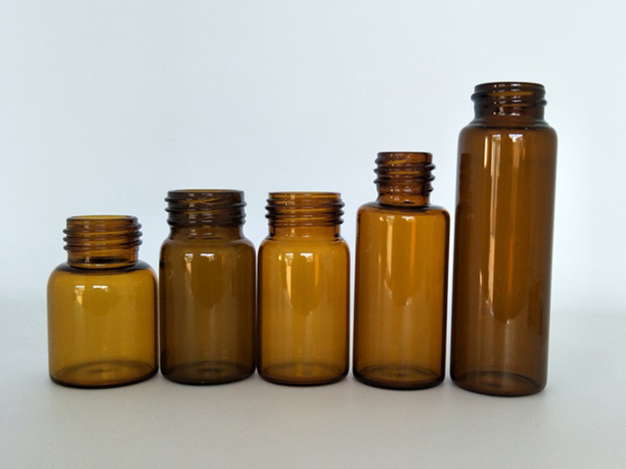 棕色螺口藥用玻璃瓶-棕色螺口玻璃瓶